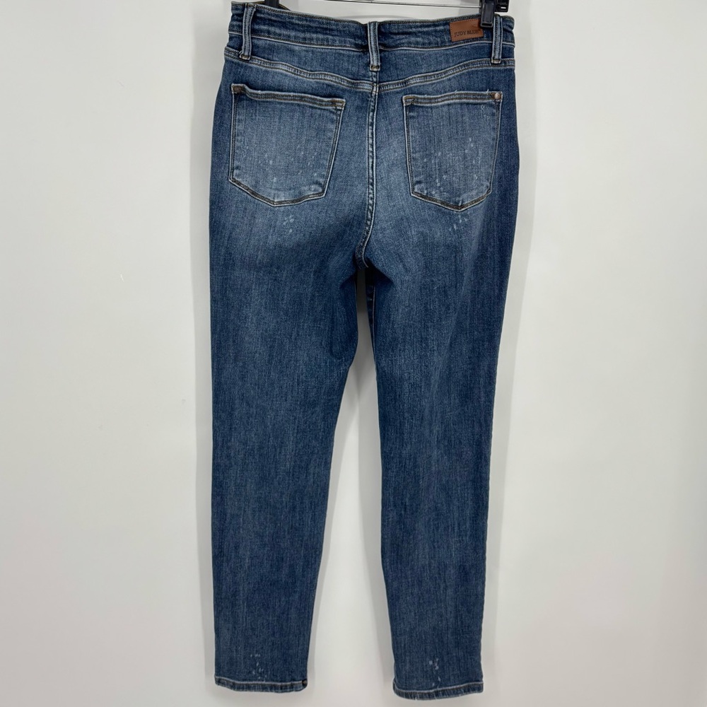 Judy Blue Lander High Waist Bleach Splash Boyfriend fit size 11/30 - Picture 3 of 12